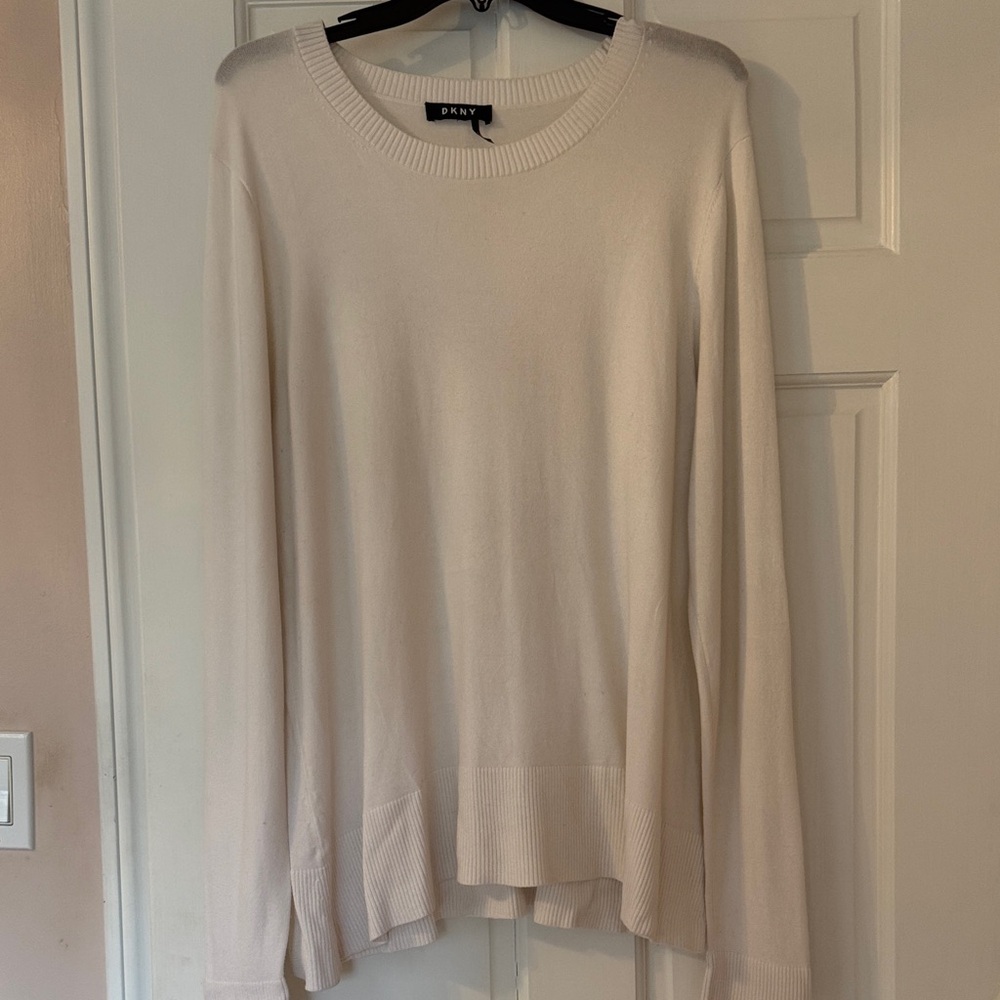 DKNY Soft Cream Knit Pullover